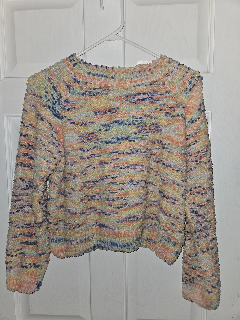 En Creme Pastel Multicolor Crewneck Sweater - Women's Cozy Knit